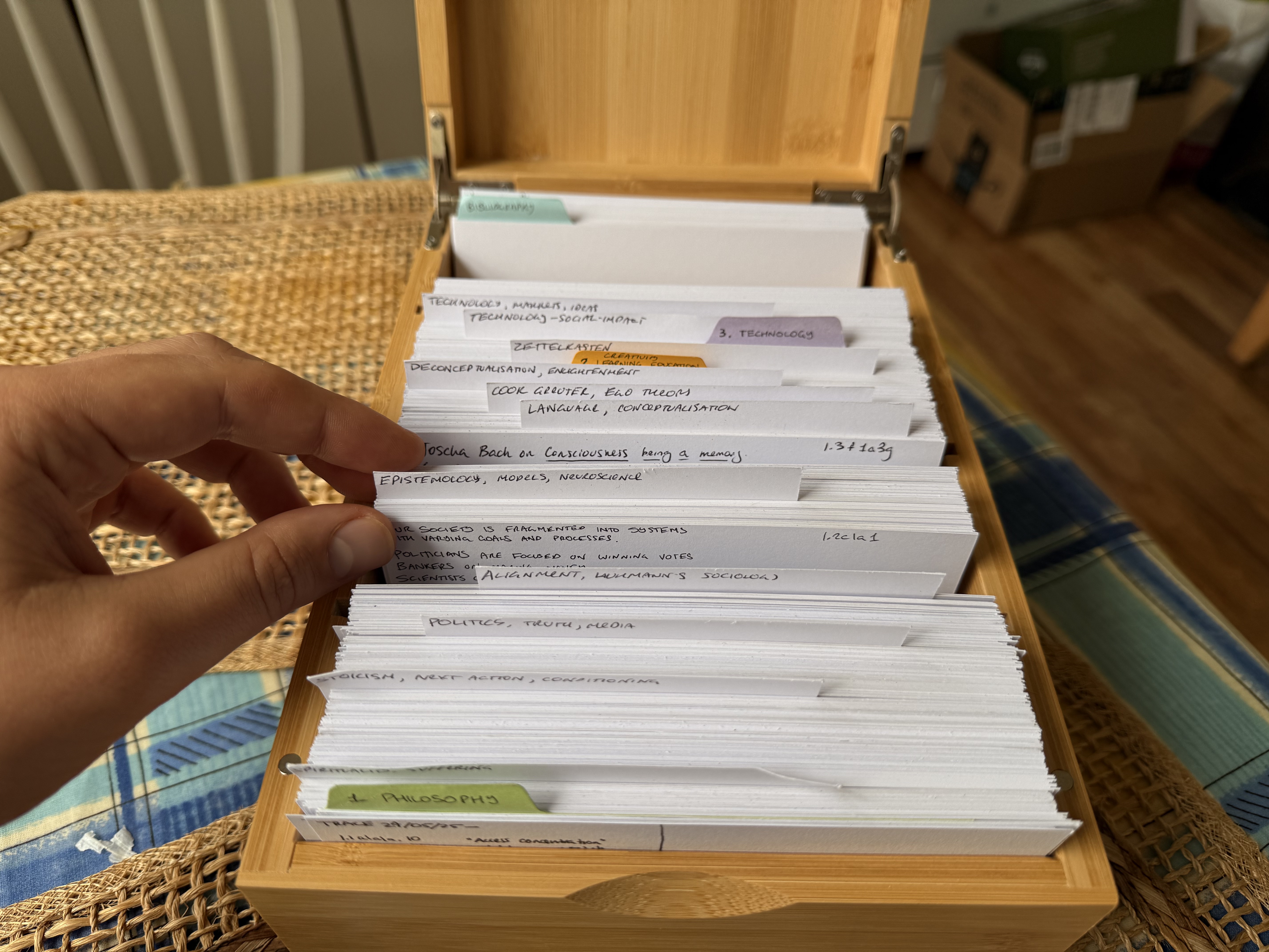 Browsing the note box